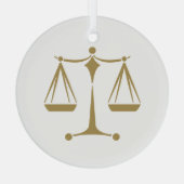Justizwesen | Recht Ornament Aus Glas (Rückseite)