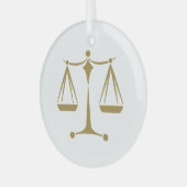 Justizwesen | Recht Ornament Aus Glas (Vorderseite links)