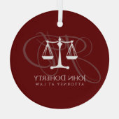 Justizwesen | Recht Ornament Aus Glas (Rückseite)