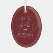 Justizwesen | Recht Ornament Aus Glas (Vorderseite links)