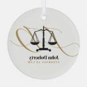 Justizwesen | Recht Ornament Aus Glas (Rückseite)