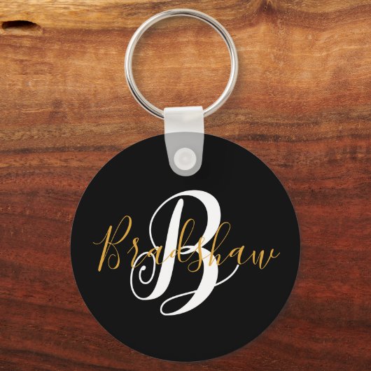 Justizwesen | Recht | Rechtsanwalt - Black & Gold Schlüsselanhänger (Rückseite)