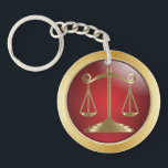 Justizwesen | Recht | Rechtsanwalt Schlüsselanhänger<br><div class="desc">Die Scales of Justice Law in einem tiefroten und goldfarbenen Druck mit den Scales of Justice auf der einen Seite und Mit Monogramm auf der anderen Seite. 📌 Wenn Sie weitere Anpassungen benötigen, klicken Sie bitte auf den Button "Weitere Anpassungen vornehmen" oder "Design anpassen oder bearbeiten" und verwenden Sie unser...</div>
