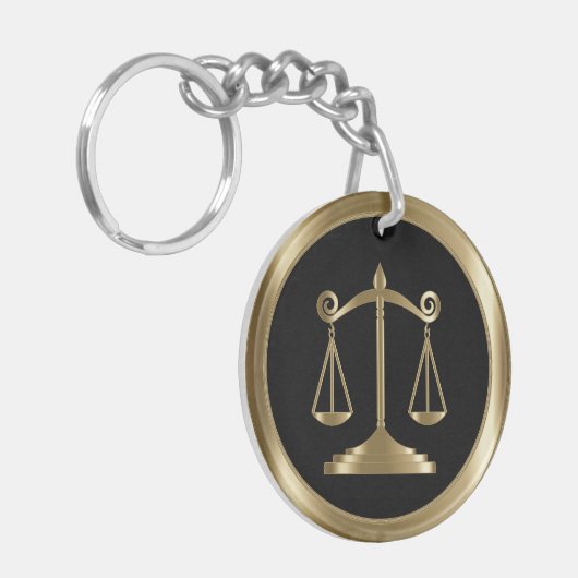 Justizwesen | Recht | Rechtsanwalt - Schwarz & Gol Schlüsselanhänger (Vorderseite links)
