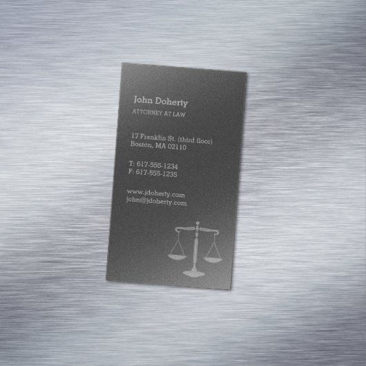 Justizwesen | Rechtsanwalt Magnetische Visitenkarte (Beispiel)