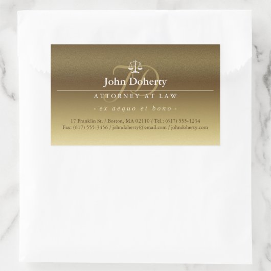 Justizwesen | Rechtsanwalt Rechteckiger Aufkleber (Tasche)