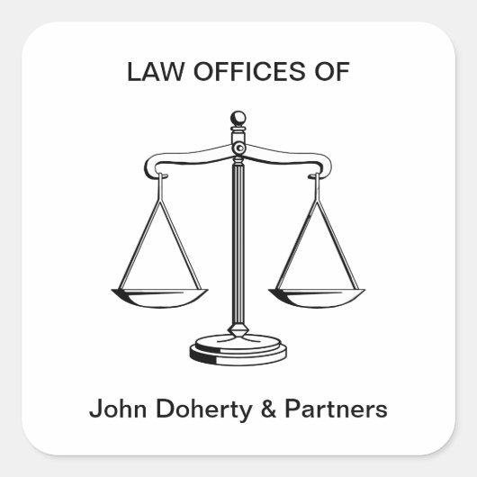 Justizwesen | Rechtsanwaltsbüro Quadratischer Aufkleber (Vorderseite)