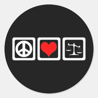 Justizwesen Runder Aufkleber