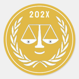 Justizwesen Runder Aufkleber