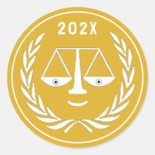 Justizwesen Runder Aufkleber