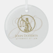Justizwesen | Themes Ornament Aus Glas (Vorderseite)