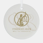 Justizwesen | Themes Ornament Aus Glas (Rückseite)