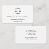 Justizwesen Visitenkarte (Vorne/Hinten)