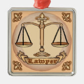 Justizwesenskala Silbernes Ornament (Vorne)