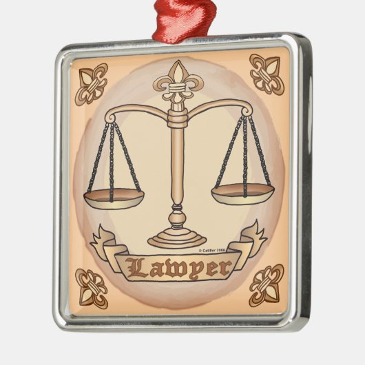 Justizwesenskala Silbernes Ornament (Links)