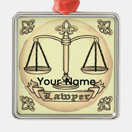 Justizwesenskala Silbernes Ornament (Vorne)