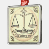 Justizwesenskala Silbernes Ornament (Links)