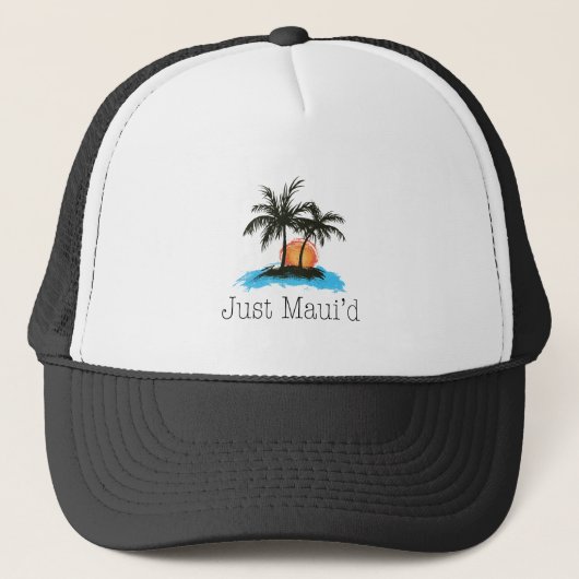 JustMauidTropical gerade Maui'd Truckerkappe (Vorderseite)