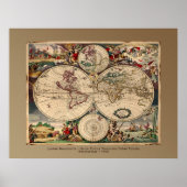 Justus Danckerts Old World Map Poster Print (Vorne)
