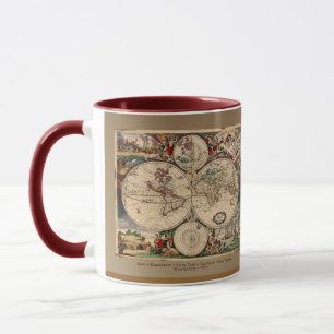Justus Danckerts Old World Map Tasse