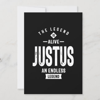 Justus Personalisiert Name Geburtstagsgeschenk Einladung