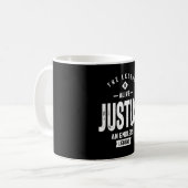 Justus Personalisiert Name Geburtstagsgeschenk Kaffeetasse (Vorderseite Links)