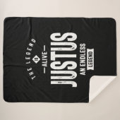 Justus Personalisiert Name Geburtstagsgeschenk Sherpadecke (Vorderseite (Horizontal))