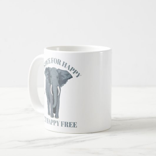 JUSTZ FÜR GLÜCKLICH, SET GLÜCKLICH FREI KAFFEETASSE (Vorderseite Links)