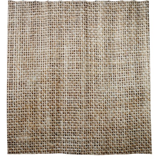 Jute-Hessian-Hintergrundtextur Duschvorhang (Vorderseite)