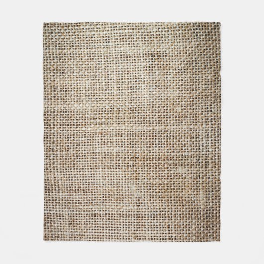 Jute-Hessian-Hintergrundtextur Fleecedecke (Vorderseite)