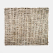 Jute-Hessian-Hintergrundtextur Fleecedecke (Vorderseite (Horizontal))