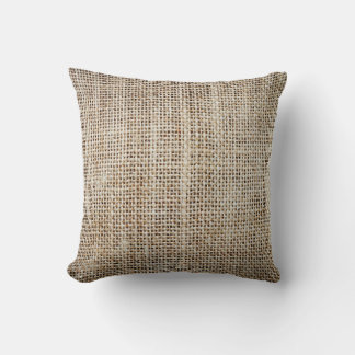Jute-Hessian-Hintergrundtextur Kissen