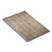Jute-Hessian-Hintergrundtextur Notizblock (Rechte Seite)