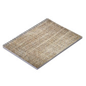 Jute-Hessian-Hintergrundtextur Notizblock (Linke Seite)