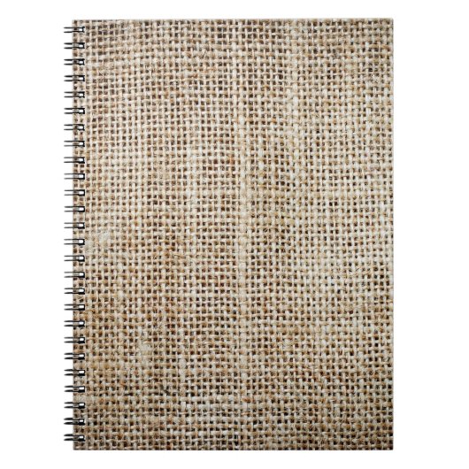 Jute-Hessian-Hintergrundtextur Notizblock (Vorderseite)