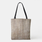 Jute-Hessian-Hintergrundtextur Tasche (Rückseite)