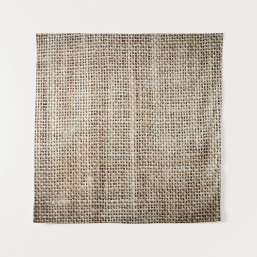 Jute-Hessian-Hintergrundtextur Wandteppich (Vorderseite)
