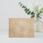 Jute Hintergrund Postkarte (Stehend Vorderseite)