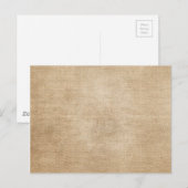 Jute Hintergrund Postkarte (Vorne/Hinten)