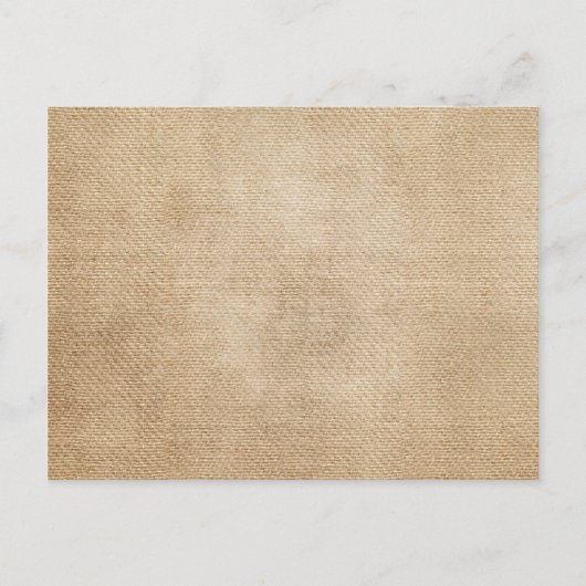 Jute Hintergrund Postkarte (Vorderseite)