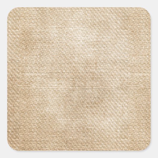 Jute Hintergrund Quadratischer Aufkleber (Vorderseite)