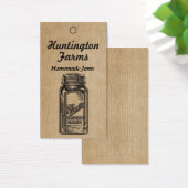 Jute-Jam und -Jelly-Preisschild (Schreibtisch)