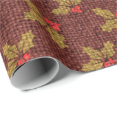 Jute Mistelzweig Geschenkpapier (Rolleneckpunkt)