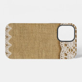 Jute mit Spitze iPhone Hülle (Rückseite (Horizontal))