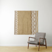Jute mit Spitze Wandteppich (Beispiel (Horizontal))