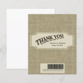 Jute-Schokoladenverpackung als Geschenk (Vorne/Hinten)