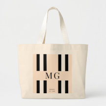 Jute Shopper mit Initialen Shopping-Tasche, Beacht