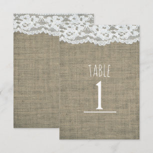Jute & Spitze Einfache Rustikale Hochzeit Tisch Nu Einladung
