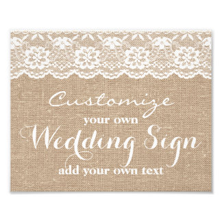 Jute & Spitze - Gestalte dein eigenes Hochzeitssch Fotodruck