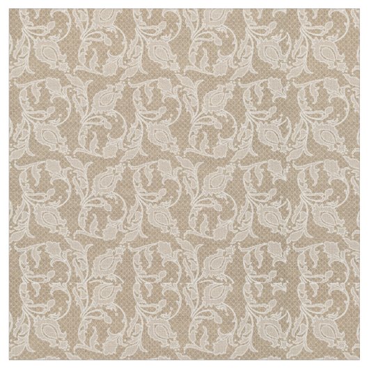 Jute & Spitze Tulpenstoff Stoff (Nahaufnahme)